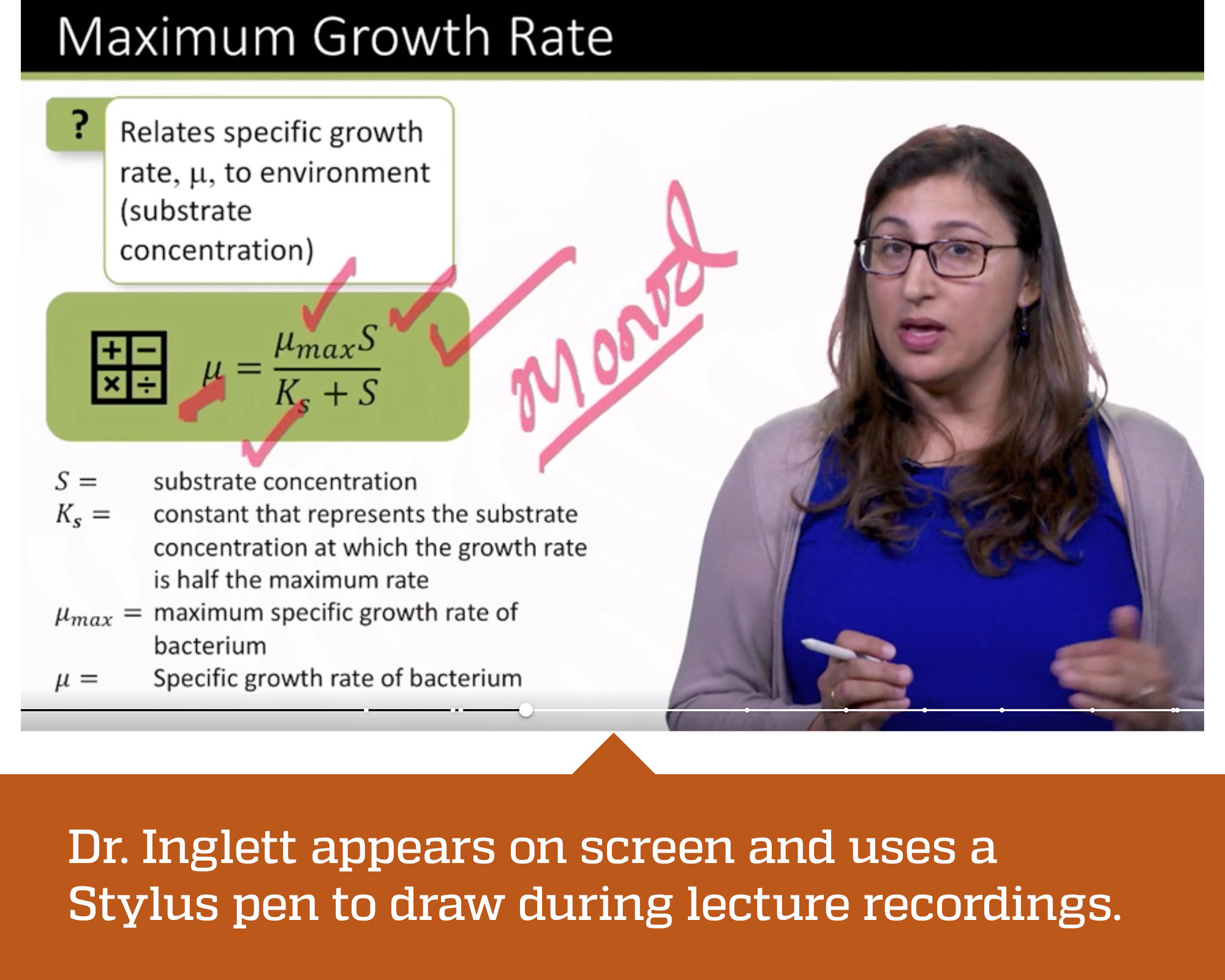 screenshot of a powerpoint recording done by instructional designers at UF COIP