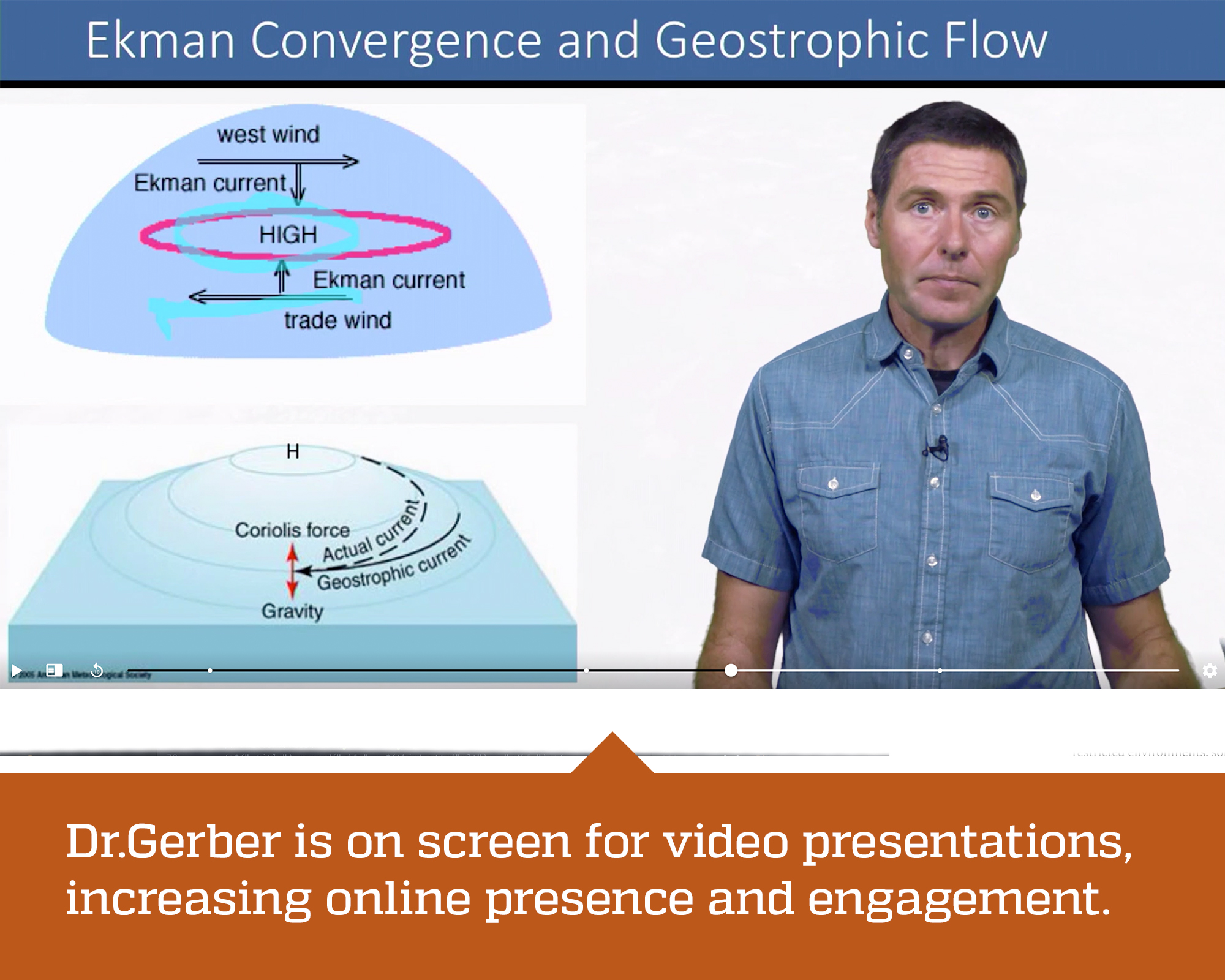 Course powerpoint recording on a page of course design at Center for Online Innovation and Production at UF